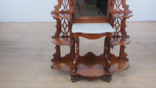 Load and play video in Gallery viewer, Monumental Eastlake Étagère with Marble Top &amp; Mirror – 84” Tall
