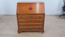 Load and play video in Gallery viewer, Maddox Colonial Reproductions Solid Cherry Slant Front Secretary Desk
