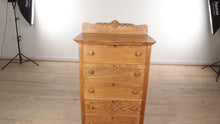 Load and play video in Gallery viewer, Slender Oak 5-Drawer Chest of Drawers

