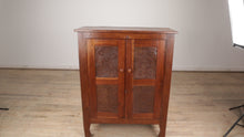 Load and play video in Gallery viewer, Antique Pie Safe Cabinet with Tin Punched Doors
