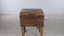 Load and play video in Gallery viewer, Rustic Wood Standing Cooler with Igloo Insert and Bottle Opener
