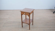 Load and play video in Gallery viewer, Simple Oak Side Table with Drawer and Lower Shelf
