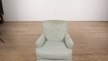 Load and play video in Gallery viewer, Floral Seafoam Armchair with Ottoman
