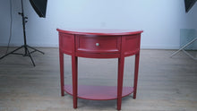 Load and play video in Gallery viewer, Red Demi Lune Console Table
