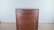 Load and play video in Gallery viewer, Hibriten Furniture Mahogany Serpentine Chest of Drawers Dresser
