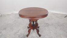 Load and play video in Gallery viewer, Victorian Pedestal Tea Table / Tall Side Table
