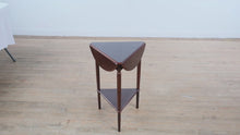 Load and play video in Gallery viewer, Bombay Mahogany Corner Drop-Leaf Side Table
