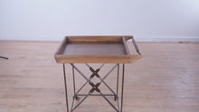 Load and play video in Gallery viewer, Palecek “Camden” Tea Cart – Wood &amp; Iron Bar Cart
