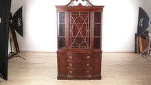 Load and play video in Gallery viewer, Mahogany Van Dyk China Cabinet
