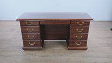 Load and play video in Gallery viewer, Traditional Executive Desk with Brass Hardware
