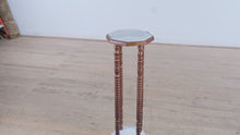 Load and play video in Gallery viewer, Marble Top Plant Stand with Spun Posts
