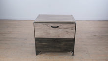 Load and play video in Gallery viewer, Rustic Industrial Lateral File Cabinet – 2 Drawer, Charred Wood &amp; Gray Finish
