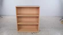 Load and play video in Gallery viewer, Modern Beech Finish Adjustable 3-Shelf Bookcase
