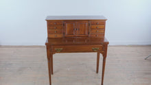 Load and play video in Gallery viewer, Pennsylvania House Solid Cherry Tambour Secretary Desk with Flip Top Writing Surface

