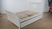 Load and play video in Gallery viewer, White Full-Size Sleigh Trundle Bed by Stanley Furniture
