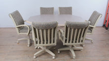 Load and play video in Gallery viewer, Chromcraft Postmodern Dining Table with 6 Swivel Chairs
