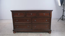 Load and play video in Gallery viewer, Ashley Porter 7-Drawer Dresser in Rustic Brown
