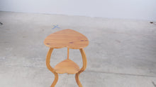 Load and play video in Gallery viewer, Heart Shaped Pine Accent Table with Lower Shelf
