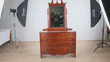 Load and play video in Gallery viewer, Ashford Mahogany Bow Front Dresser with Tilting Mirror - Dixie Furniture
