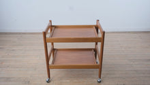 Load and play video in Gallery viewer, Mid-Century Two-Tier Rolling Cart
