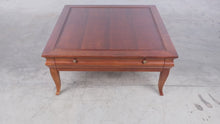 Load and play video in Gallery viewer, Hekman Traditional Cherry Square Coffee Table with Drawer
