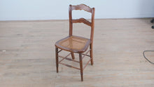 Load and play video in Gallery viewer, Hand-Caned Side Chair in Warm Walnut Finish
