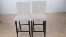 Load and play video in Gallery viewer, Pair of Modern Tufted Barstools
