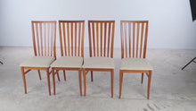 Load and play video in Gallery viewer, Set of 4 Italian Workbench Cherry Wood Modern Dining Chairs
