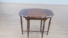 Load and play video in Gallery viewer, Antique 6-Legged Tea or Foyer Table – Elegant Silhouette &amp; Turned Legs
