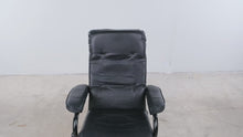 Load and play video in Gallery viewer, Black Leather Swivel Recliner Lounge Chair with Ottoman Base
