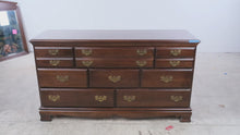 Load and play video in Gallery viewer, Traditional 8-Drawer Dresser with Deep Drawers and Brass Hardware
