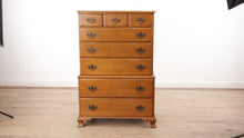 Load and play video in Gallery viewer, Beals Maple 7-Drawer Chest on Chest
