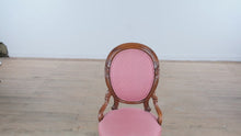 Load and play video in Gallery viewer, Victorian Parlor Chair with Carved Walnut Frame
