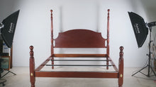 Load and play video in Gallery viewer, King Size Solid Mahogany Poster Bed with Short Post Footboard
