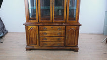 Load and play video in Gallery viewer, American Drew Cherry China Cabinet with Lighted Glass Display Top
