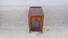 Load and play video in Gallery viewer, Traditional Wood Chairside End Table with Drawer, Pull-Out Shelf and Lower Shelf
