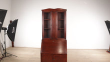 Load and play video in Gallery viewer, Unique Mahogany Secretary with Upper Bookcase - Sykes
