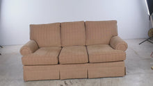 Load and play video in Gallery viewer, Kincaid Furniture American-Made 3-Seat Sofa – Warm Camel Textured Upholstery
