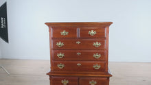 Load and play video in Gallery viewer, Lexington Cherry Chippendale Chest-on-Chest – 490-308
