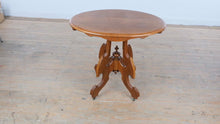 Load and play video in Gallery viewer, Antique Eastlake Style Tea / Foyer Table on Casters
