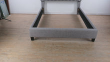 Load and play video in Gallery viewer, Gray Upholstered Tufted Queen Bed Frame
