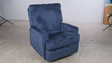 Load and play video in Gallery viewer, Navy Blue Swivel Rocker Accent Chair
