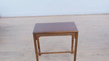 Load and play video in Gallery viewer, Carved Wood Side Table with Decorative Apron
