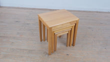 Load and play video in Gallery viewer, Solid Wood Nesting Tables Set of Three Minimalist Modern
