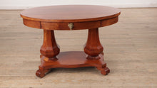 Load and play video in Gallery viewer, Antique Pedestal Console Table / Library Table
