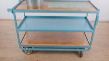 Load and play video in Gallery viewer, Industrial Rolling Bar Cart with Custom Tile Top and Metal Frame
