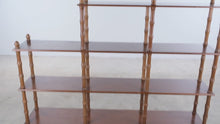 Load and play video in Gallery viewer, Vintage Traditional Mahogany Etagere Open Display Bookcase
