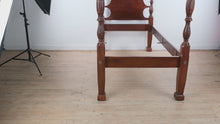 Load and play video in Gallery viewer, Craftique Solid Mahogany Twin Poster Bed with Rice Carved Posts
