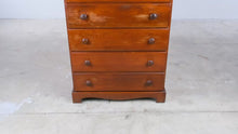 Load and play video in Gallery viewer, Vintage Cherry Five Drawer Chest of Drawers Dresser - ONLINE ONLY
