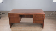 Load and play video in Gallery viewer, Modern Mode Executive Desk – Solid Wood, Mid-Century Design – 60&quot;
